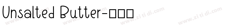 Unsalted Butter字体转换